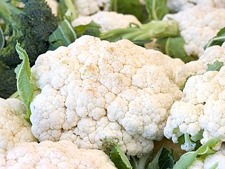 Mehrere Köpfe Blumenkohl.