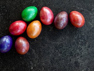 Bunte Ostereier.