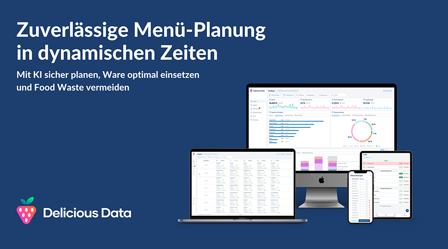 Auf einem Desktop sind Grafiken der Software Delicious Data zu sehen