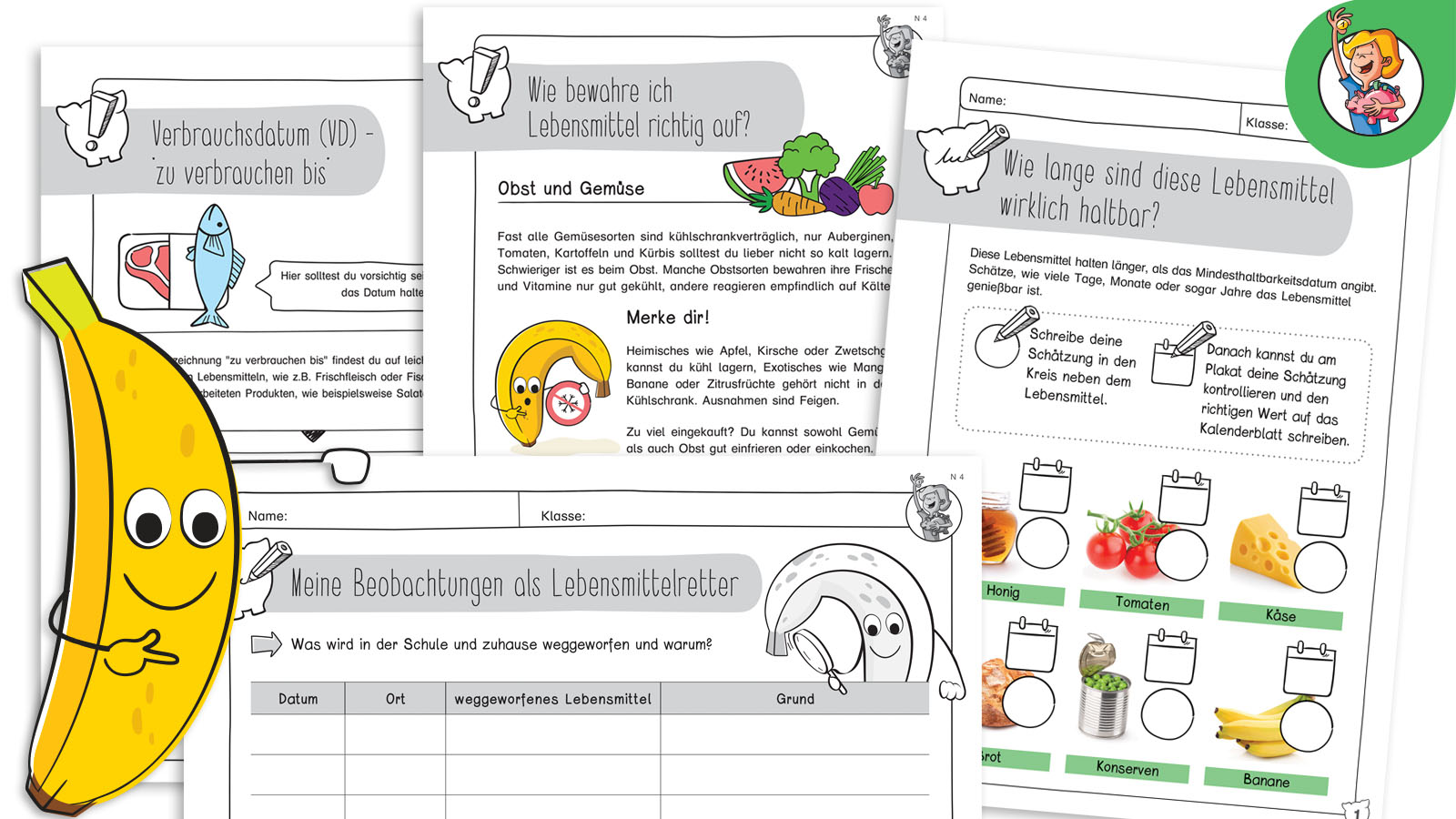 Die Arbeitsblätter von WERTvoll macht Schule. 