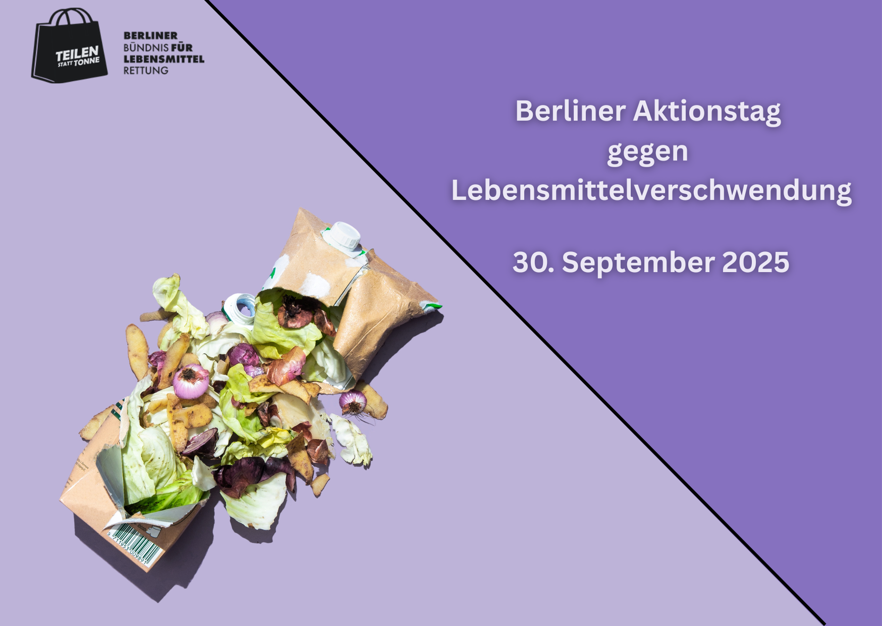 Aufgeschnittene Milchpackung mit Essen drinnen